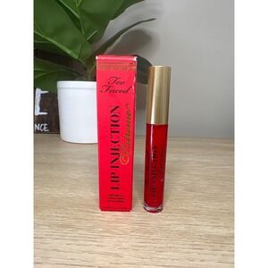 Too Faced Lip Injection Extreme Strawberry Kiss Red Lip Plumper Gloss 0.14oz NIB